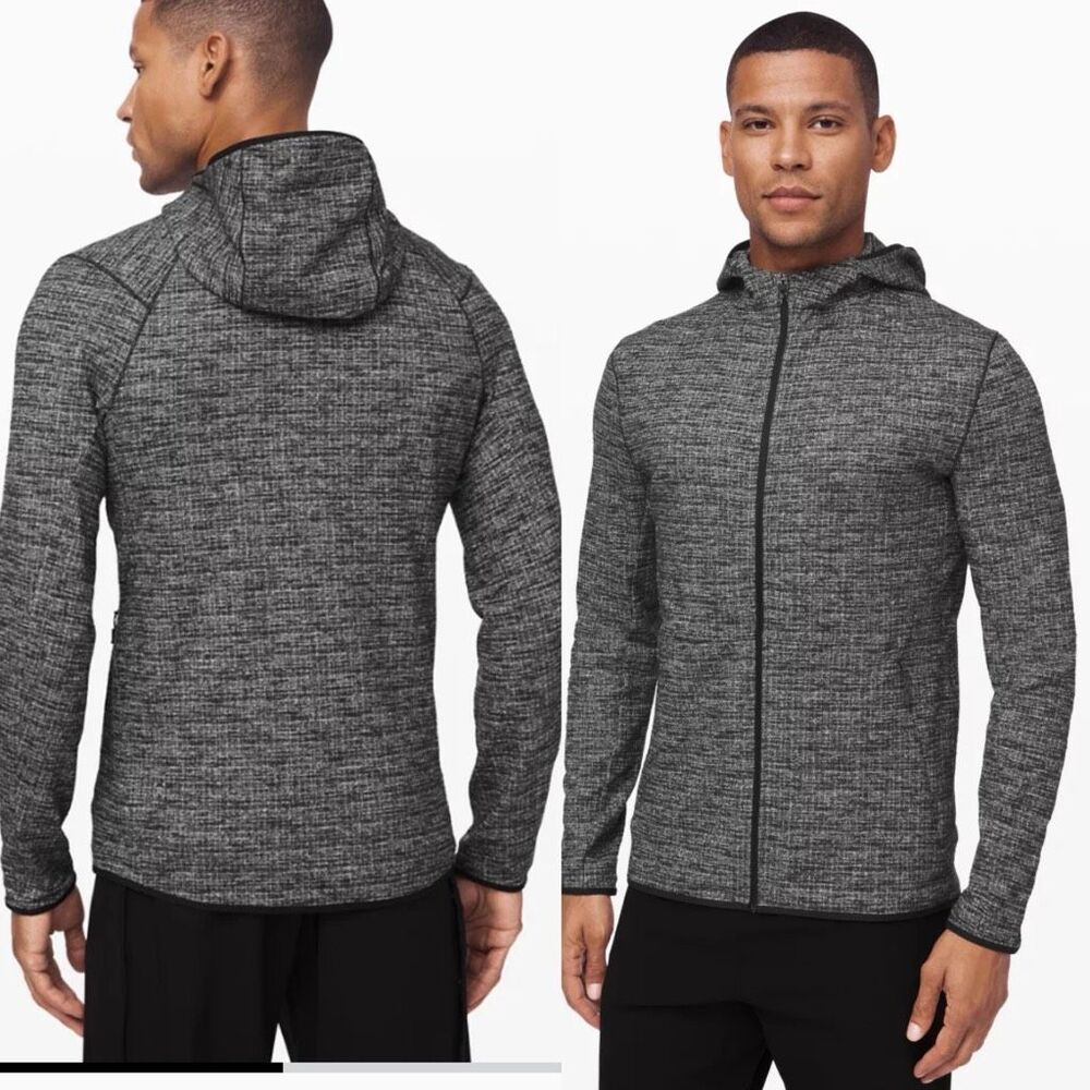 Lululemon men’s Surge full zip black and white size small